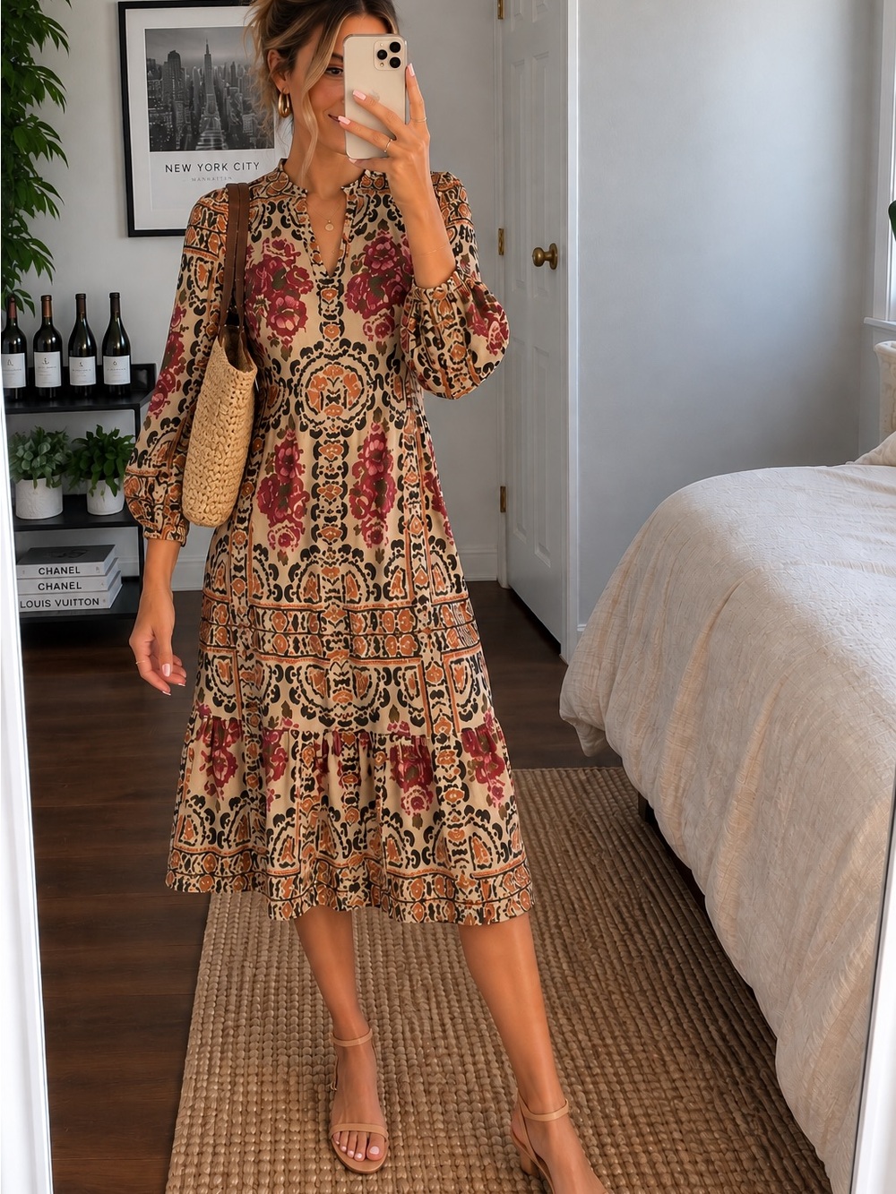 A Loves A Vintage Floral Midi Dress XS NWT | Boho Multi-Season